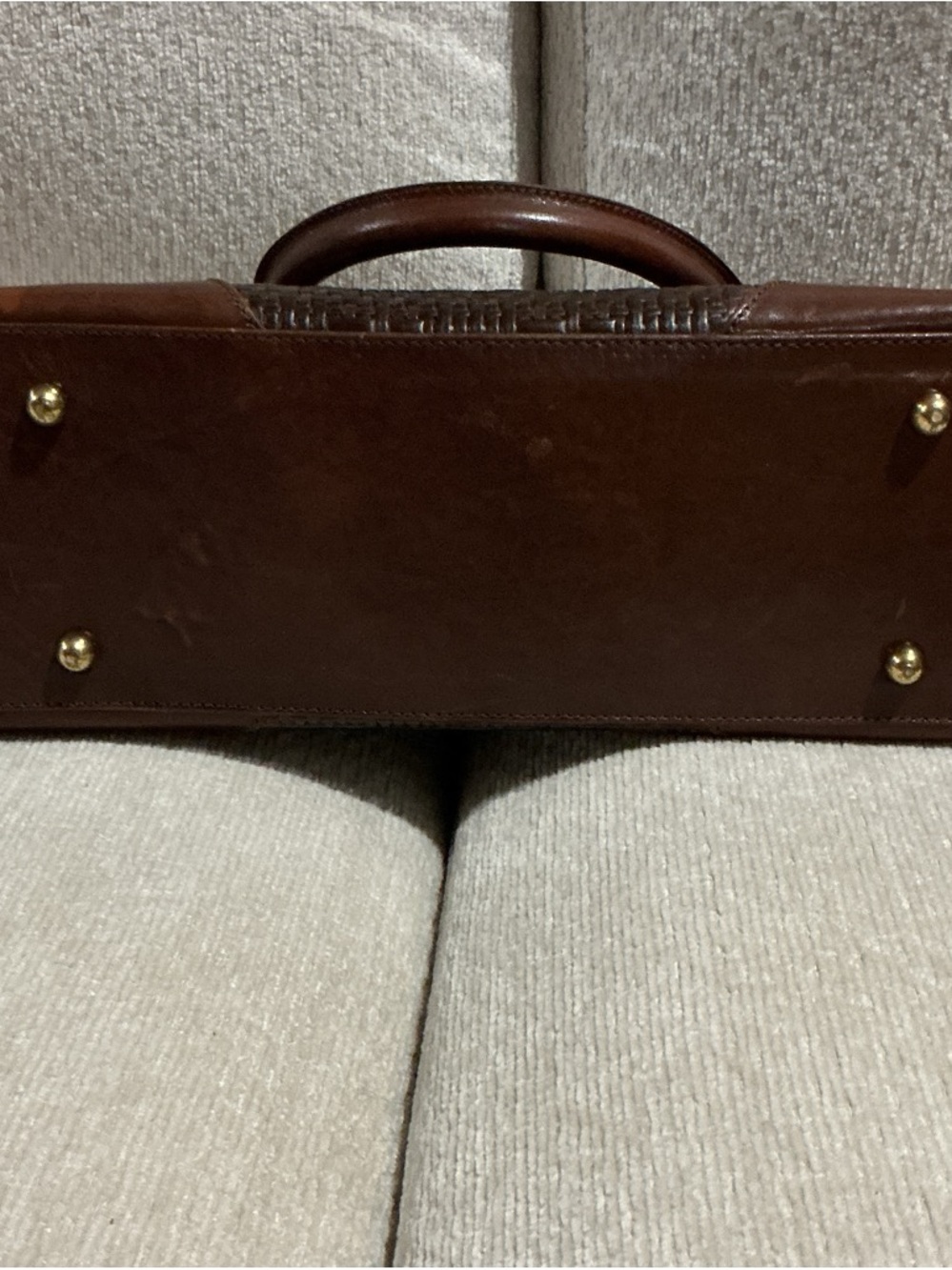 Brahmin vintage Classic Brown Woven Leather Tote - Picture 3 of 5